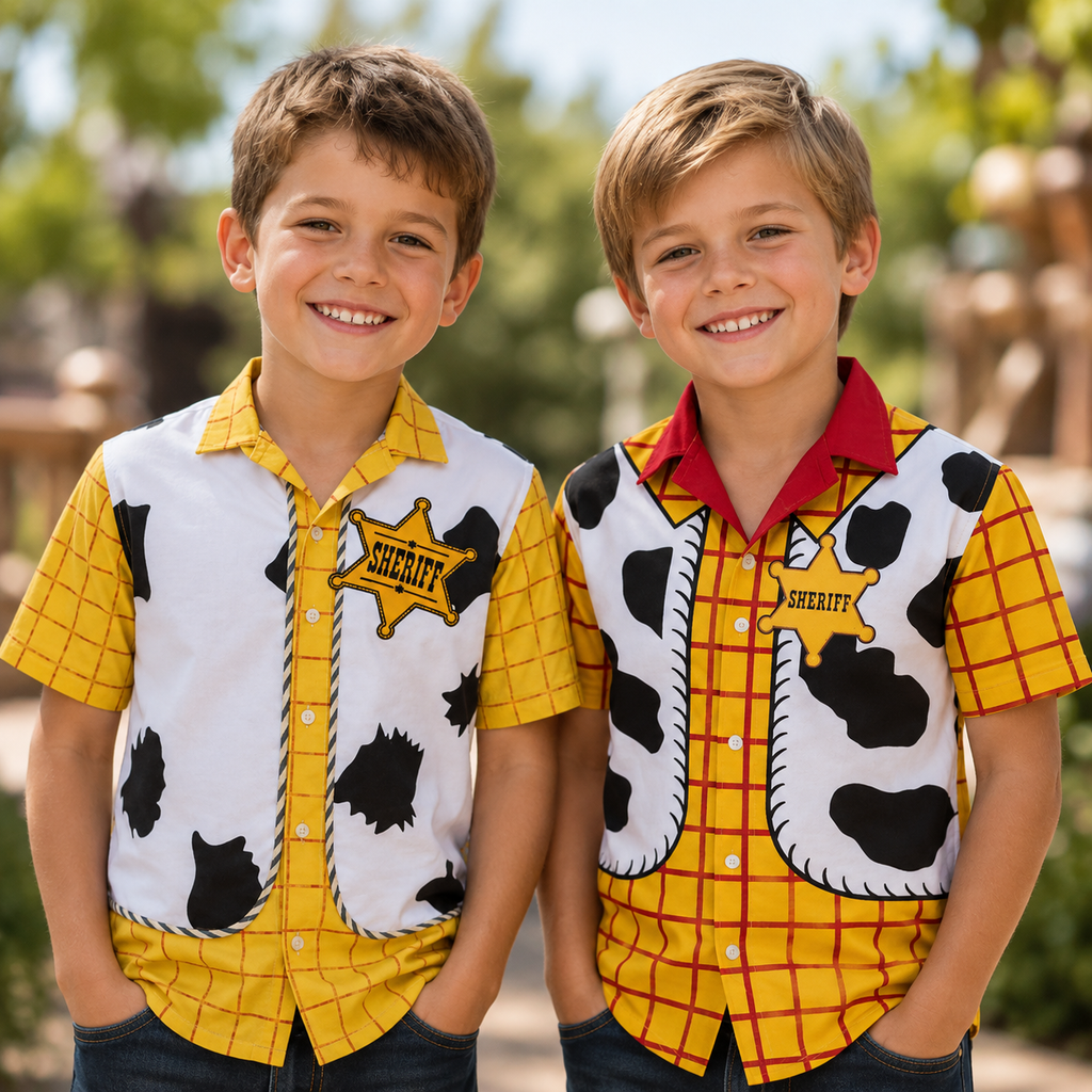 Personalized Kids Cowboy Shirt Halloween Costume Shirt AOP Shirt GradoCreations
