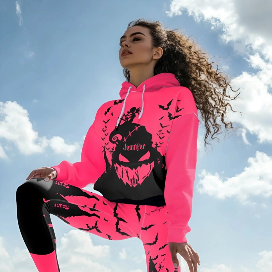 Personalized Spooky Boogie Man Hoodie & Leggings Set Gift for Her