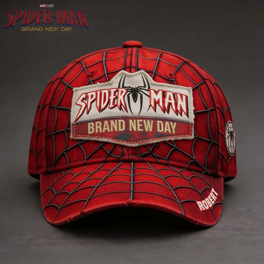 Personalized Spider-Man Classic Cap Custom Name Gift for Fans Classic Cap GradoCreations