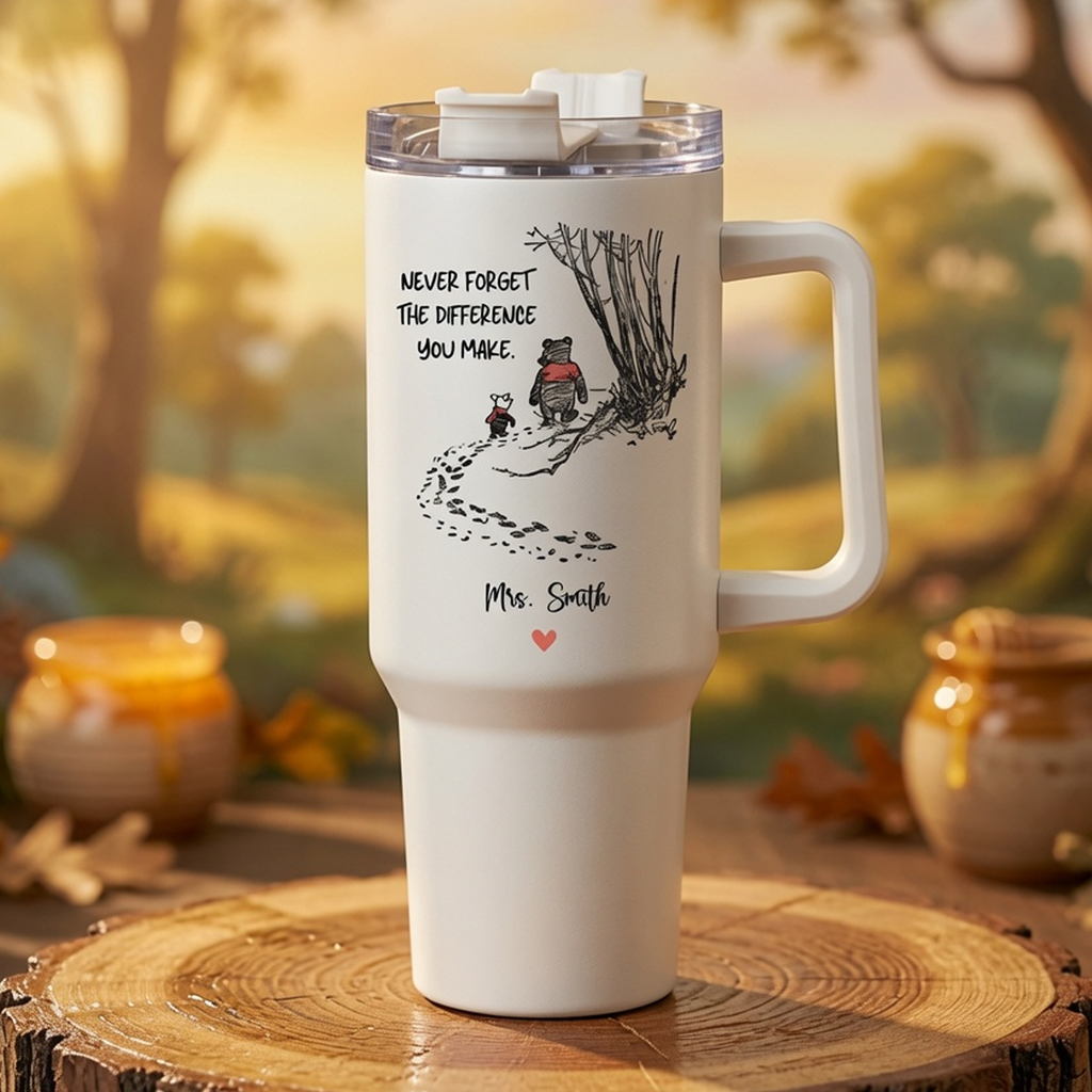 Personalized Teacher Tumbler Never Forget The Difference You Make Appreciation Gift