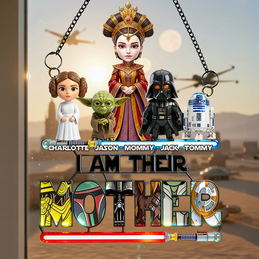 Personalized Star Wars Suncatcher Ornament Gift for Mom Window Hanging Suncatcher GradoCreations