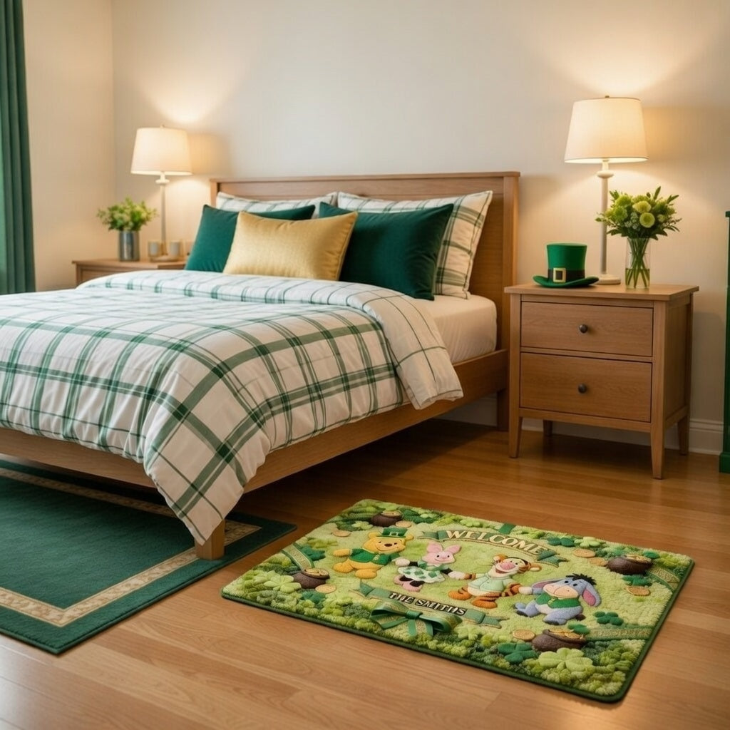 Personalized St. Patrick's Day Door Mat Custom Family Welcome Decor