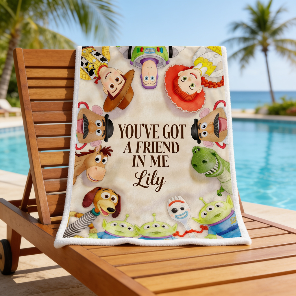 Personalized Beach Towel You've Got A Friend In Me Gift for Kids