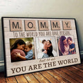 Personalized Canvas Photo Art Gift for Mom Grandma - Custom Message