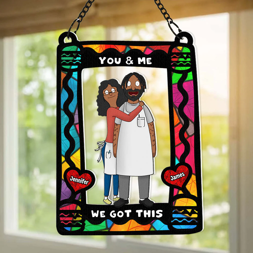 Personalized Suncatcher Ornament Acrylic Gift for Couple Anniversary