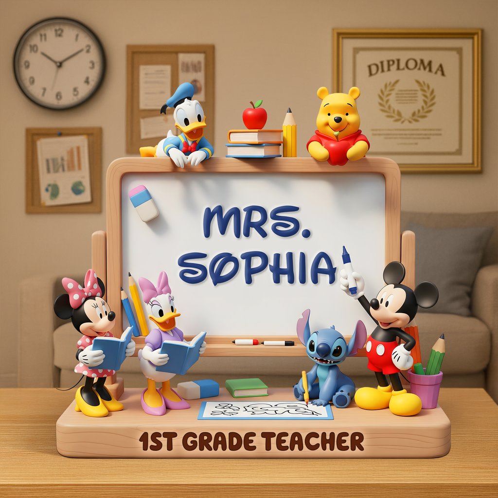 Personalized Acrylic Teacher Plaque Custom Name Gift