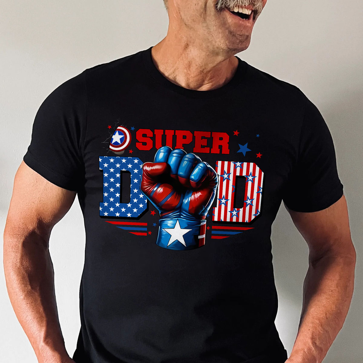 Personalized Super Dad Shirt Gift for Father's Day | Custom Name