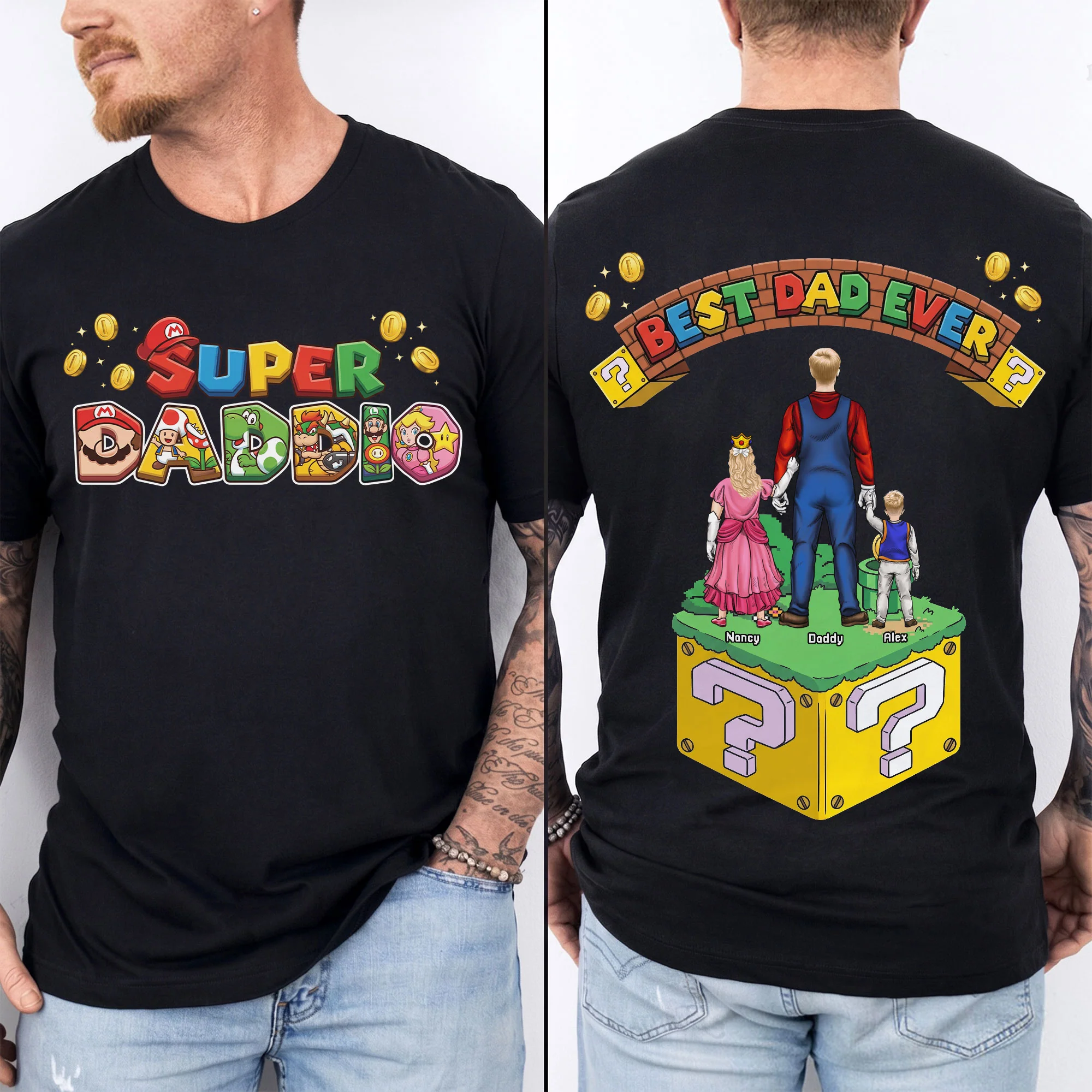 Personalized Best Dad Ever Shirt Custom Gift for Father's Day