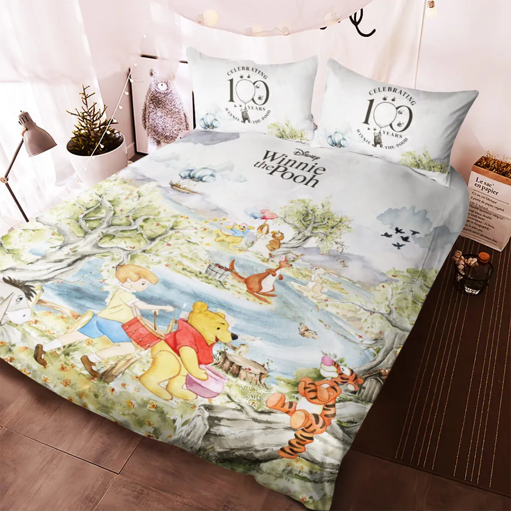 Personalized Winnie the Pooh Quilted Bedding Set Gift for Kids Quilted Bedding Set GradoCreations