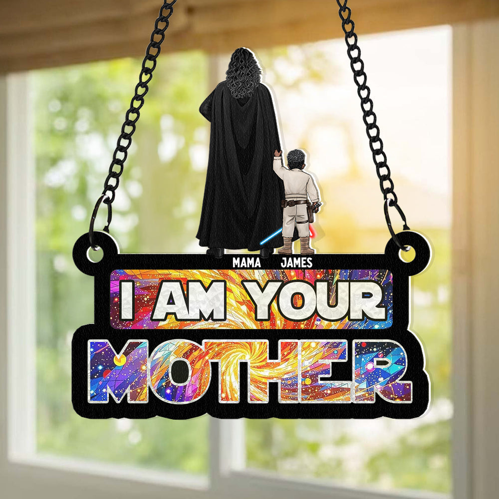 Personalized Window Hanging Suncatcher Gift for Mom | Custom Family Decor