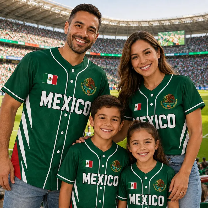 Personalized Mexico Football Jersey Custom Name Gift for Soccer Fans