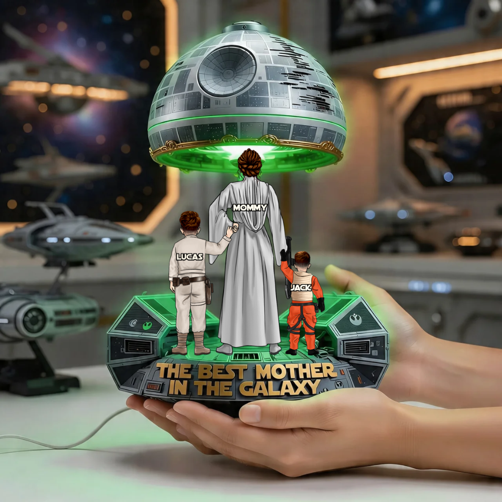 Personalized Acrylic Light Box Best Mother in Galaxy Gift for Mom