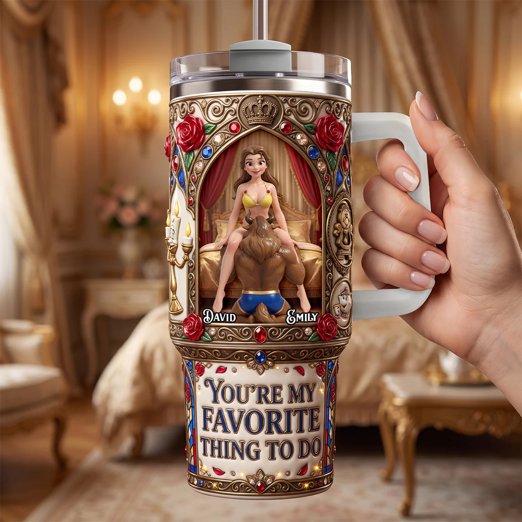 Personalized 40oz Tumbler With Handle Gift for Couples