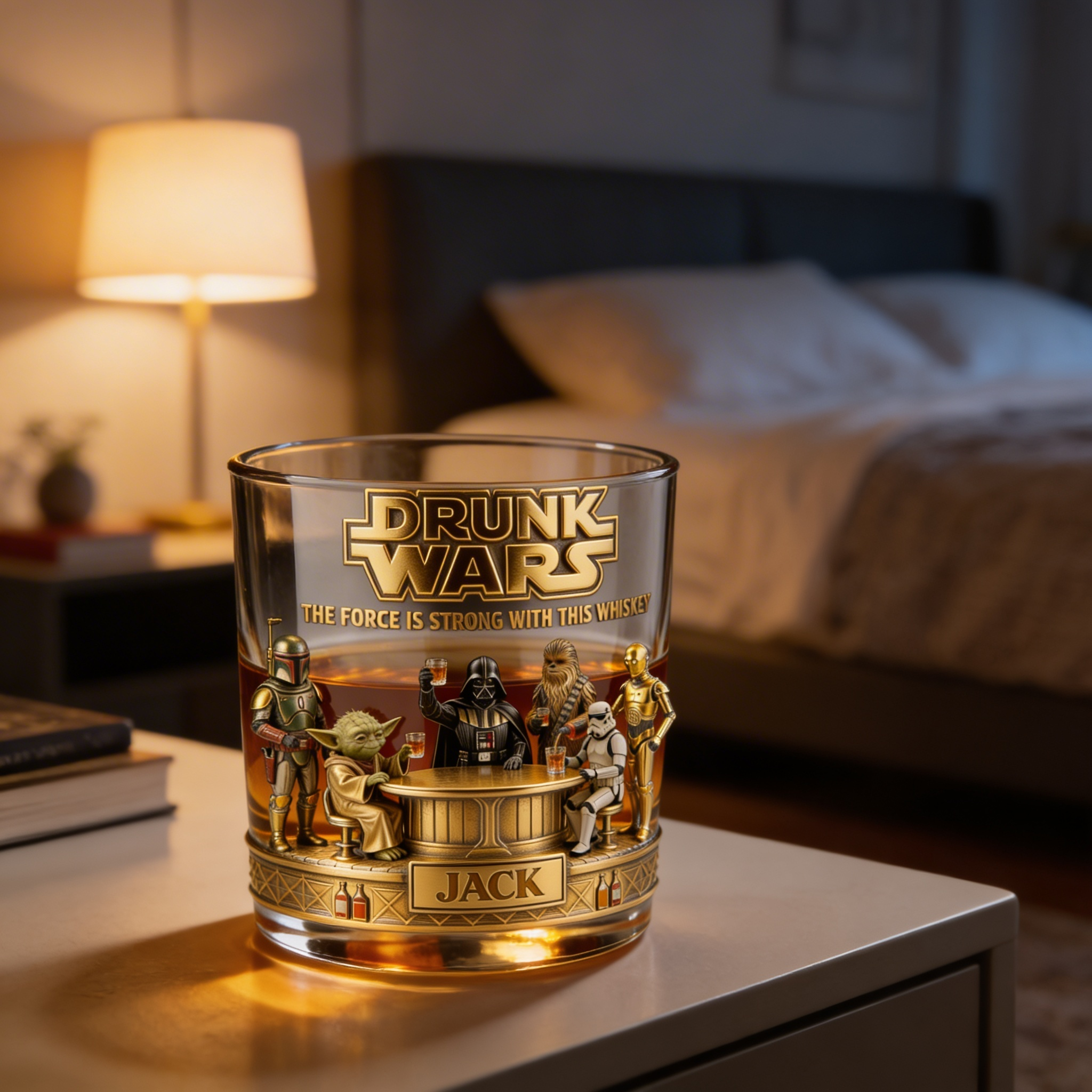 Personalized Whiskey Glass Star Wars Gift for Movie Fans