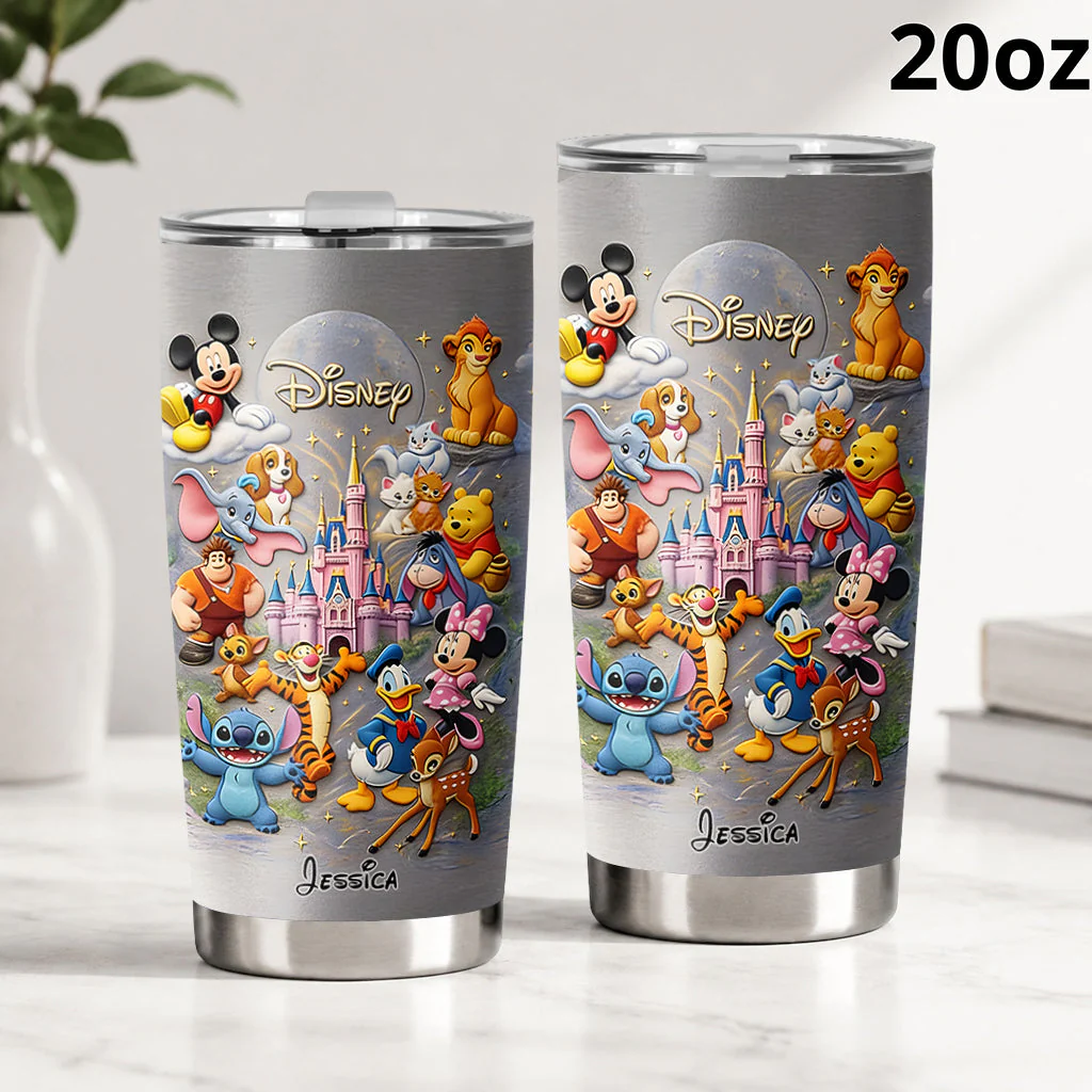 Personalized Disney Tumbler with Magic Mouse & Friends for Her Tumbler GradoCreations