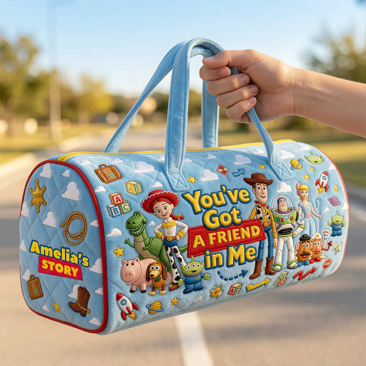 Personalized Quilted Duffle Bag You've Got A Friend In Me Gift for Kids