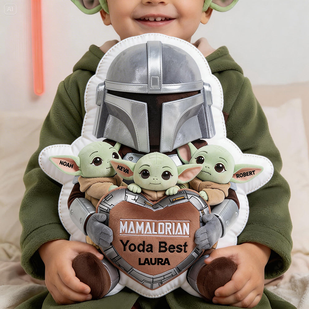 Personalized Yoda Best Mom Ever Pillow Custom Gift for Mom