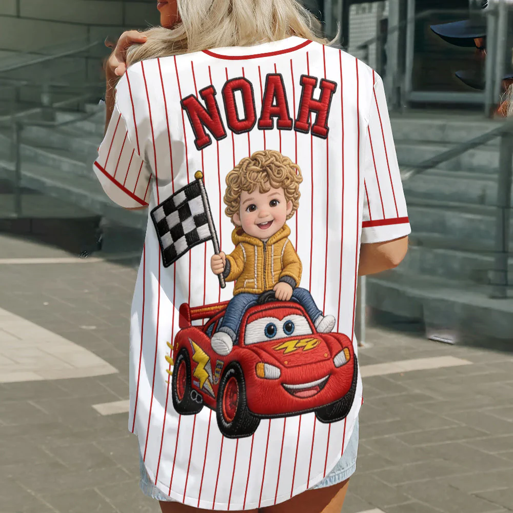 Personalized Kids Baseball Jersey Custom Photo Gift for Back to School