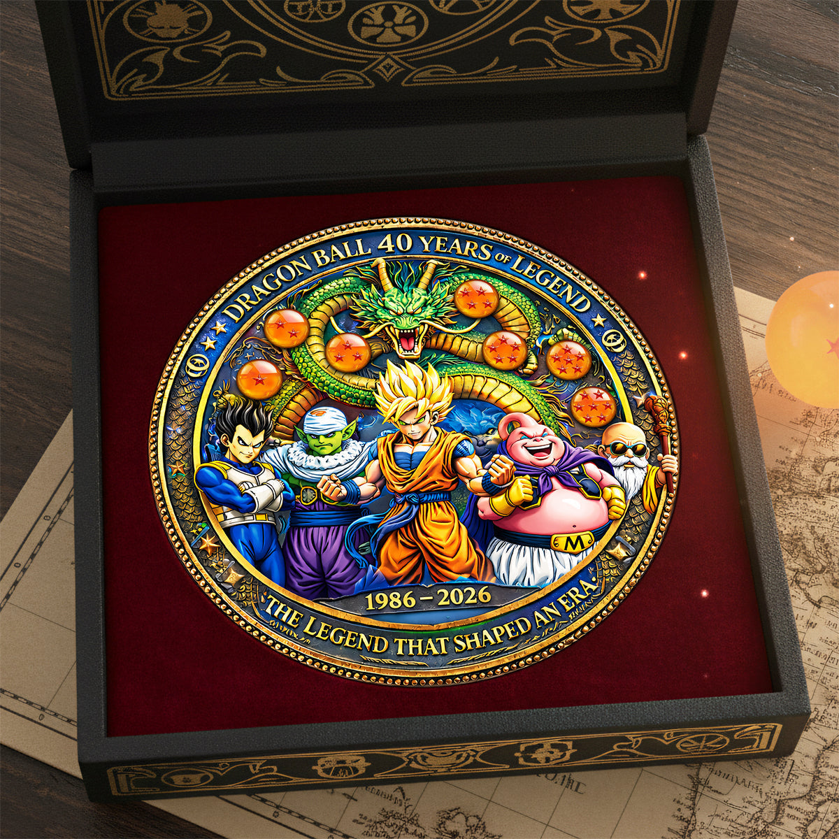 Personalized Commemorative Coin 40th Anniversary Dragon Ball Gift for Movie Fans