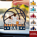 Personalized Basketball Dad Acrylic Car Hanging Ornament Gift