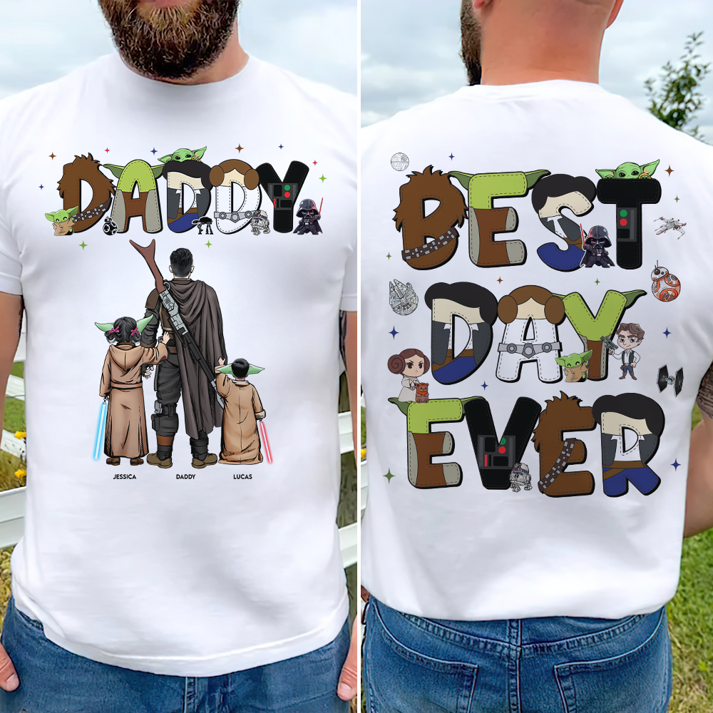 Personalized Galaxy Dad Shirt Custom Family Design Gift for Dad