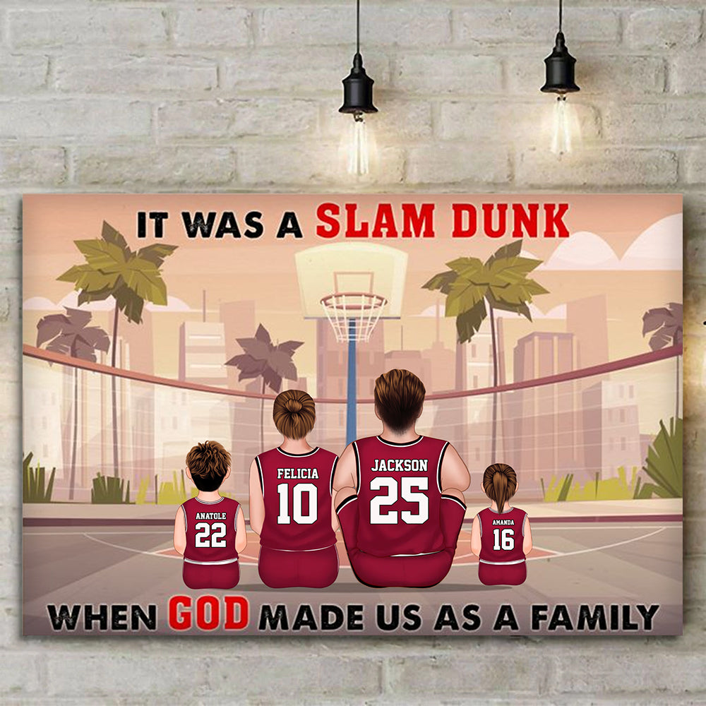 Personalized Basketball Canvas Poster Unique Family Gift