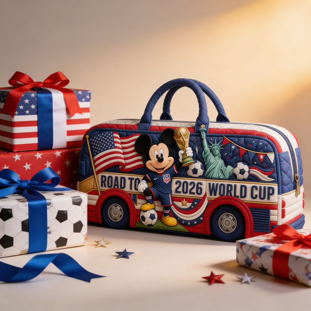 Personalized Quilted Duffle Bag with 2026 Championship Design | Perfect Travel Gift for Football Fans