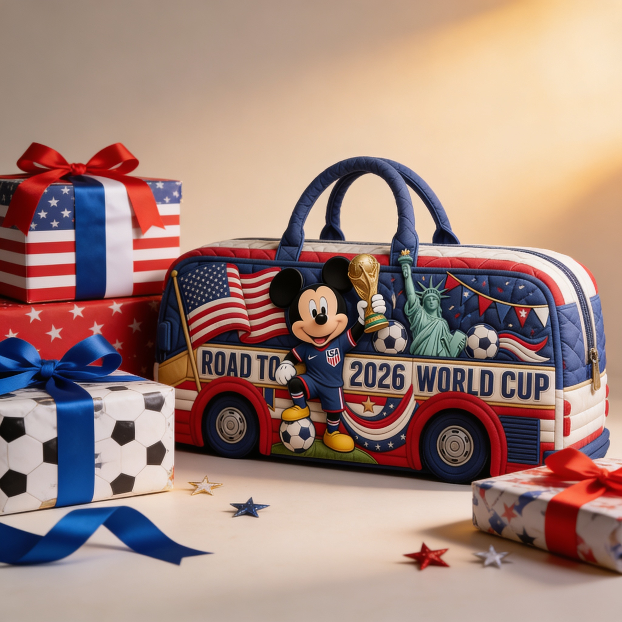 Personalized Quilted Duffle Bag with 2026 Championship Design | Perfect Travel Gift for Football Fans