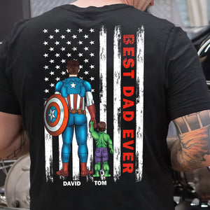 Personalized Superhero T-Shirt Best Dad Ever Gift for Father's Day