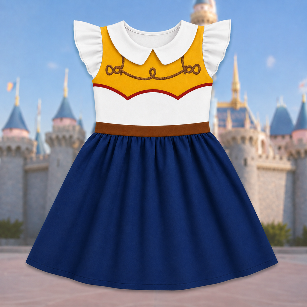 Personalized Kids Cowgirl Jessie Costume Dress for Halloween Kid Dress GradoCreations