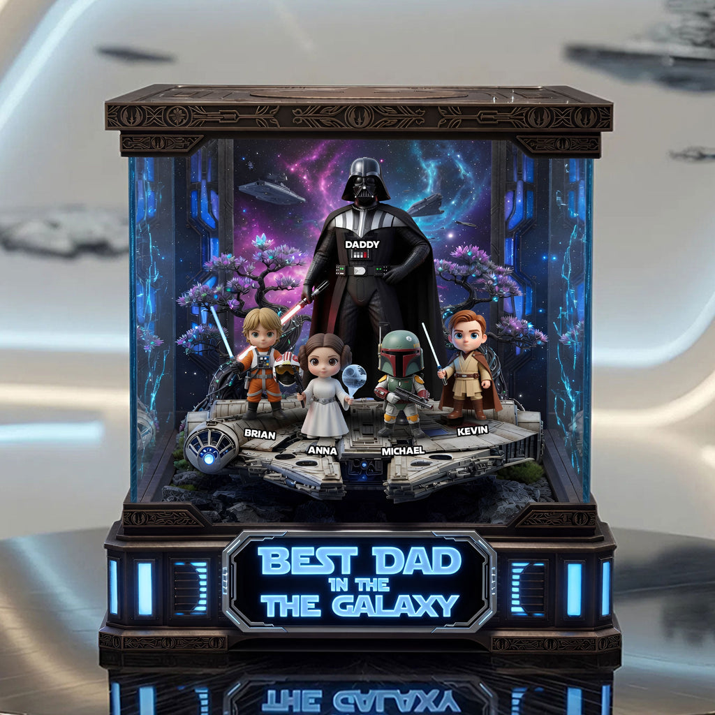 Personalized Acrylic Plaque Best Dad in the Galaxy Gift