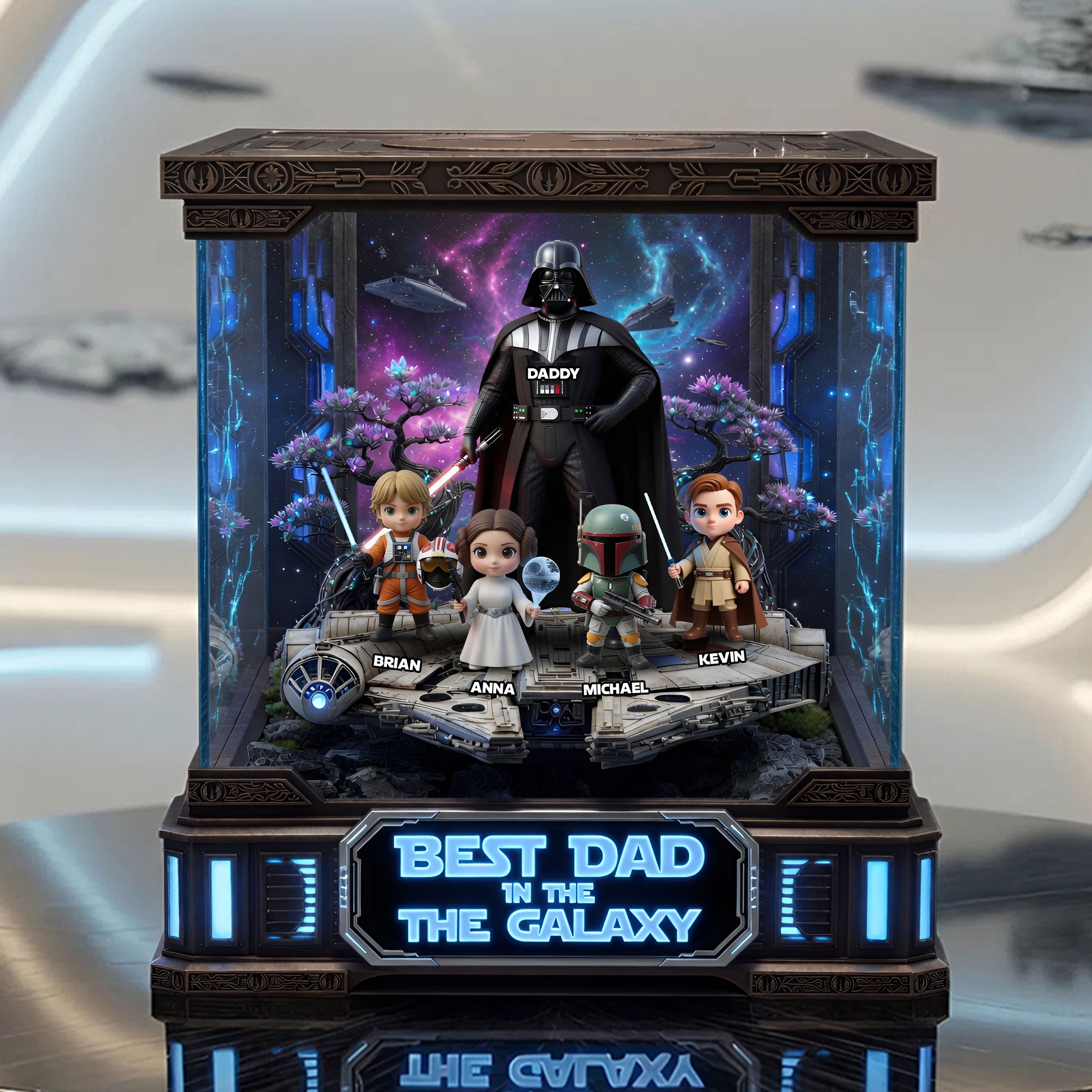 Personalized Acrylic Plaque Best Dad in the Galaxy Gift