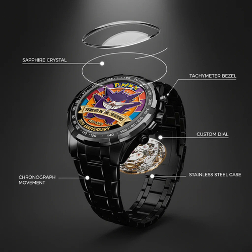Personalized 30th Anniversary Hand Watch Terror In The Shadows Gift for Movie Fans Hand Watch GradoCreations