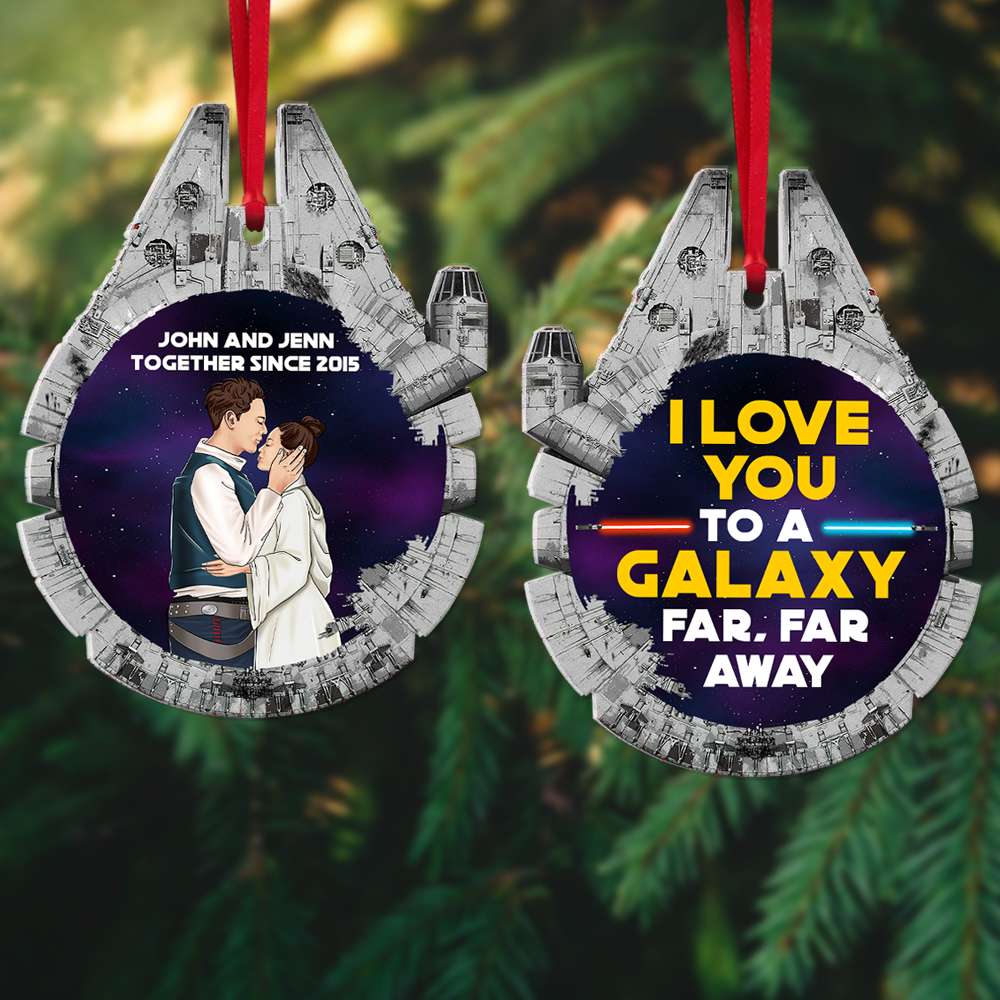 Personalized Acrylic Ornament I Love You Galaxy Gift for Couples