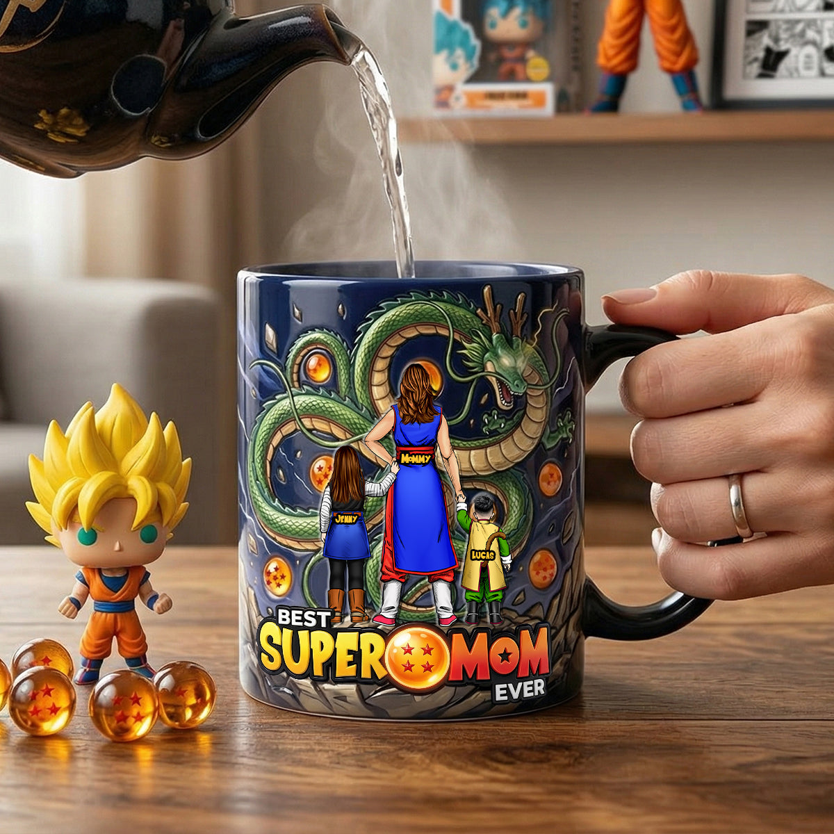 Personalized Dragon Ball Mug Best Supermom Ever Gift for Mom
