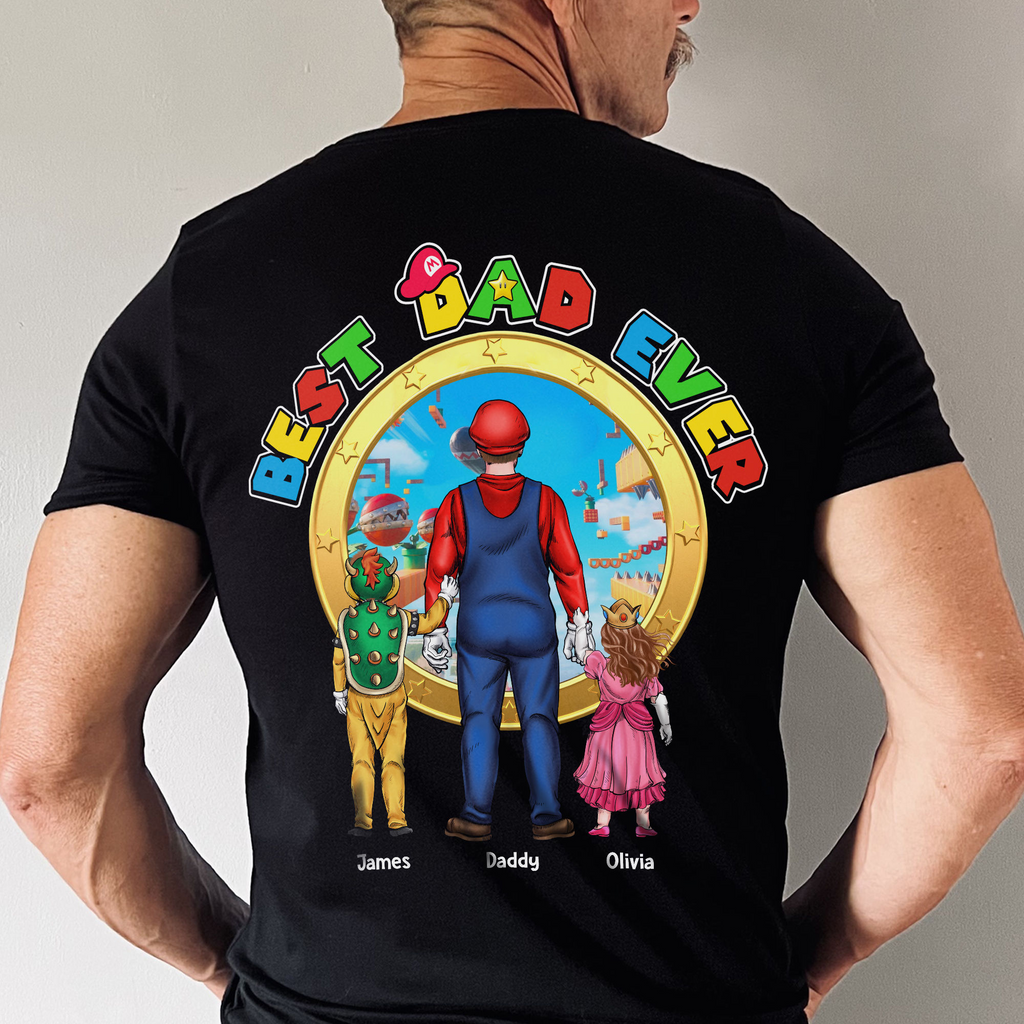 Personalized Super Daddio Best Dad Ever Shirt Gift for Dad