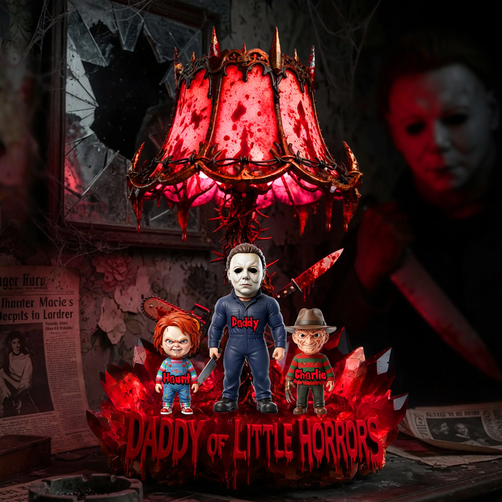 Personalized Papa Of Little Horrors Acrylic Light Box Halloween Gift for Dad Acrylic Light Box GradoCreations