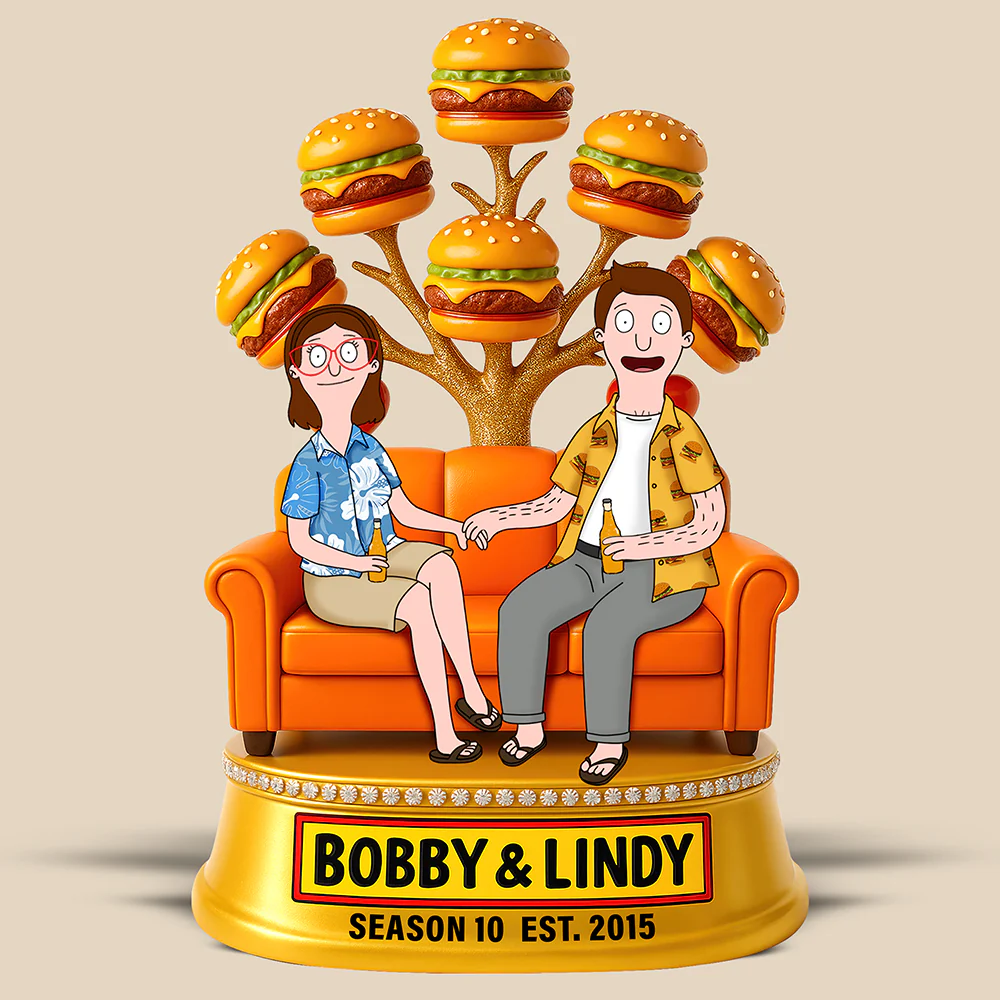 Personalized Burger Couple Acrylic Plaque Perfect Gift for Anniversary
