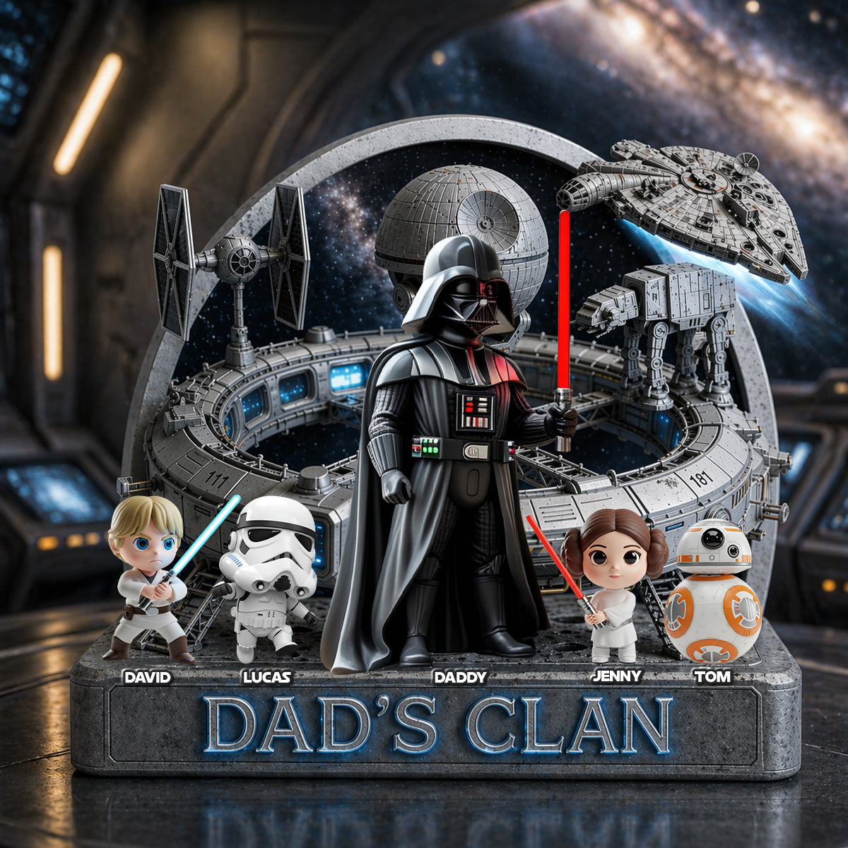 Personalized Acrylic Galaxy Star Plaque Gift for Dad - Father's Day