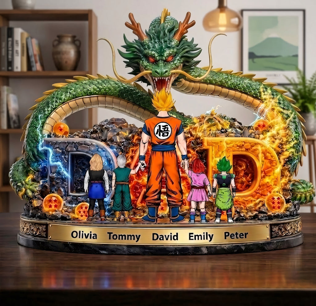Personalized Acrylic Plaque Gift for Dad - Warrior Theme for Father's Day