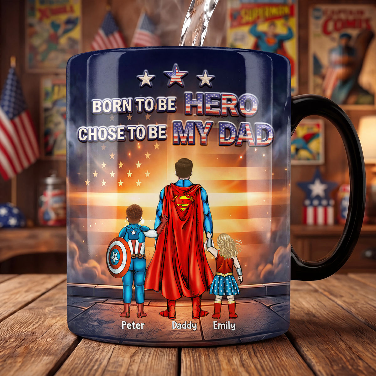 Personalized Color Changing Mug for Dad - Hero Design Gift