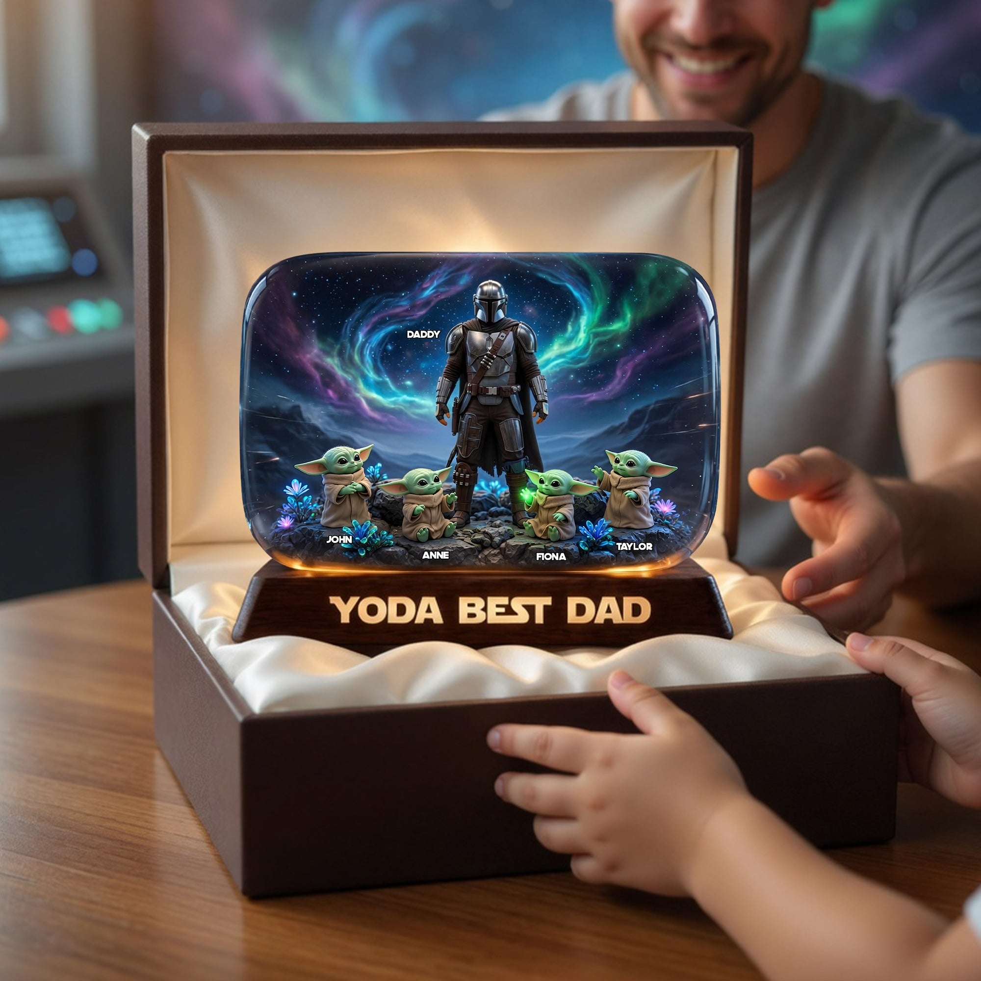 Personalized Acrylic Plaque Yoda Best Dad Ever Gift for Father’s Day