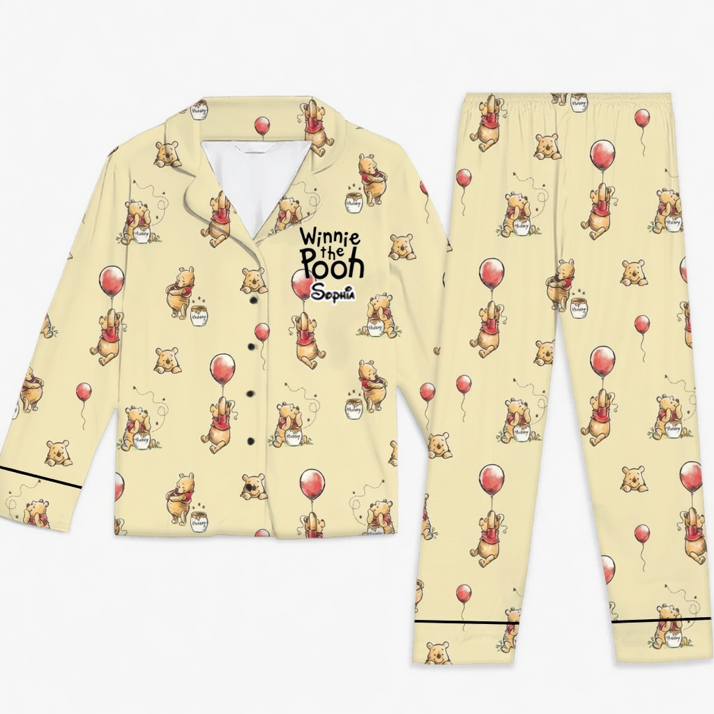 Personalized Winnie the Pooh Pajama Set Gift for Movie Fans