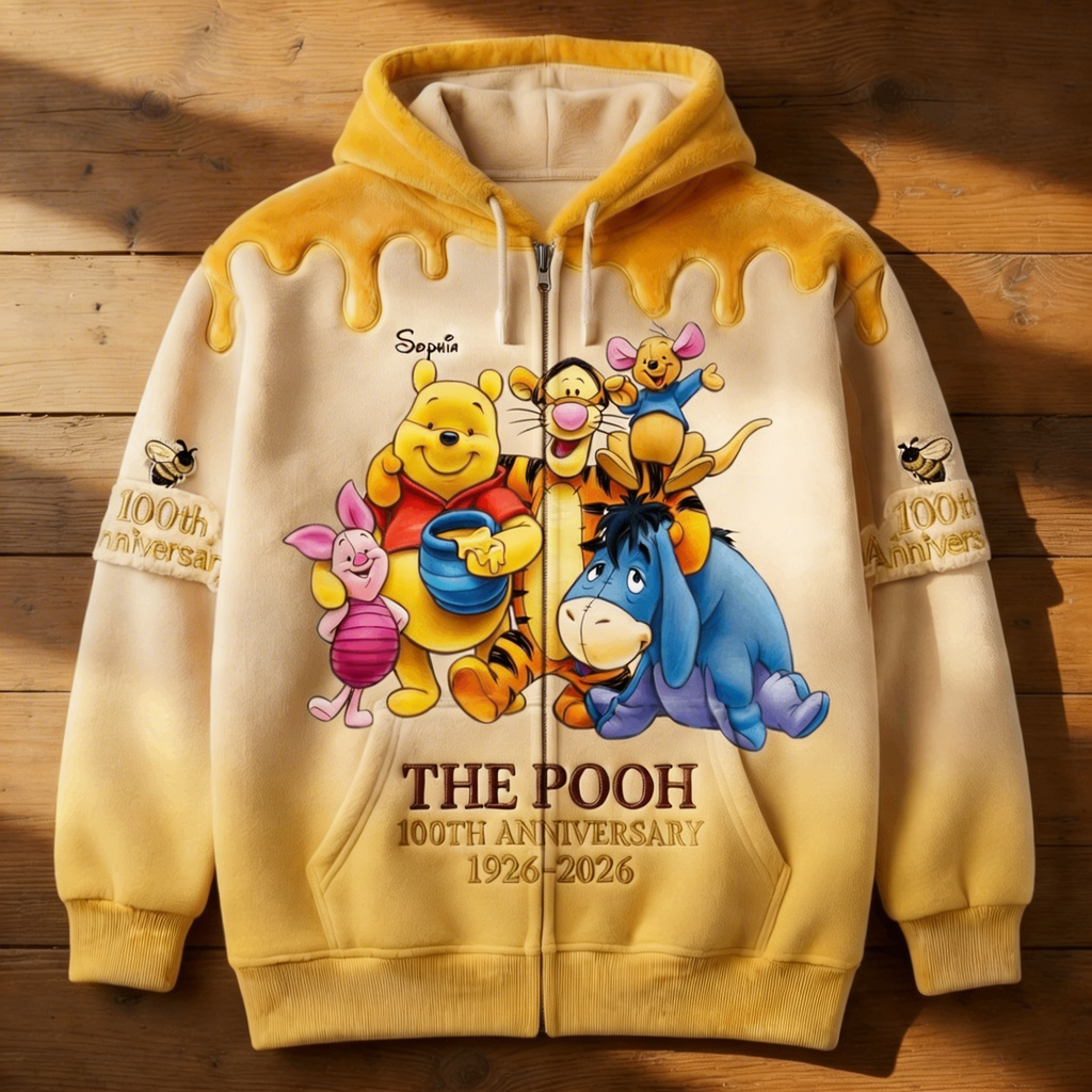 Personalized Pooh 100th Anniversary All Over Shirt Gift for Movie Fans