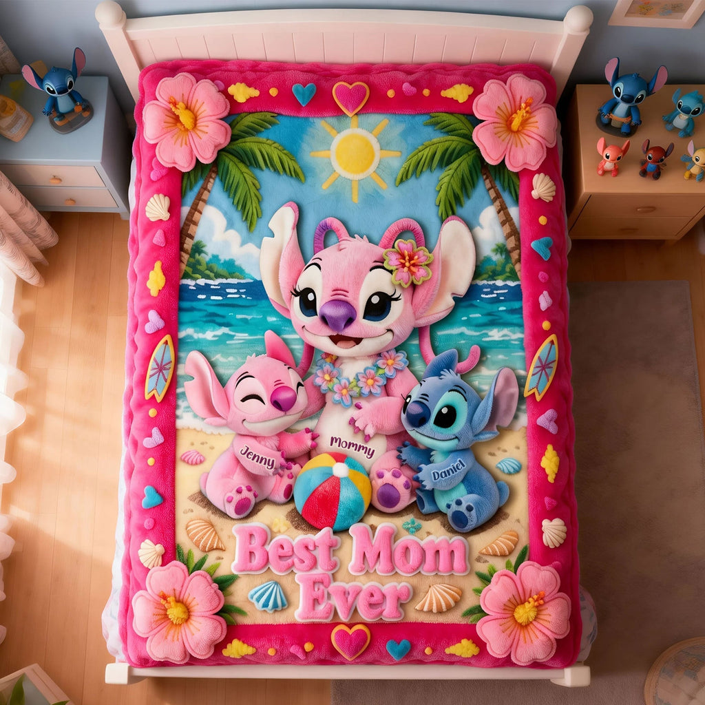 Personalized Blanket Best Mom Ever Gift for Mother's Day Blanket GradoCreations