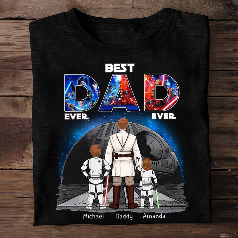 Personalized Best Dad Ever Shirt Custom Name Gift for Dad