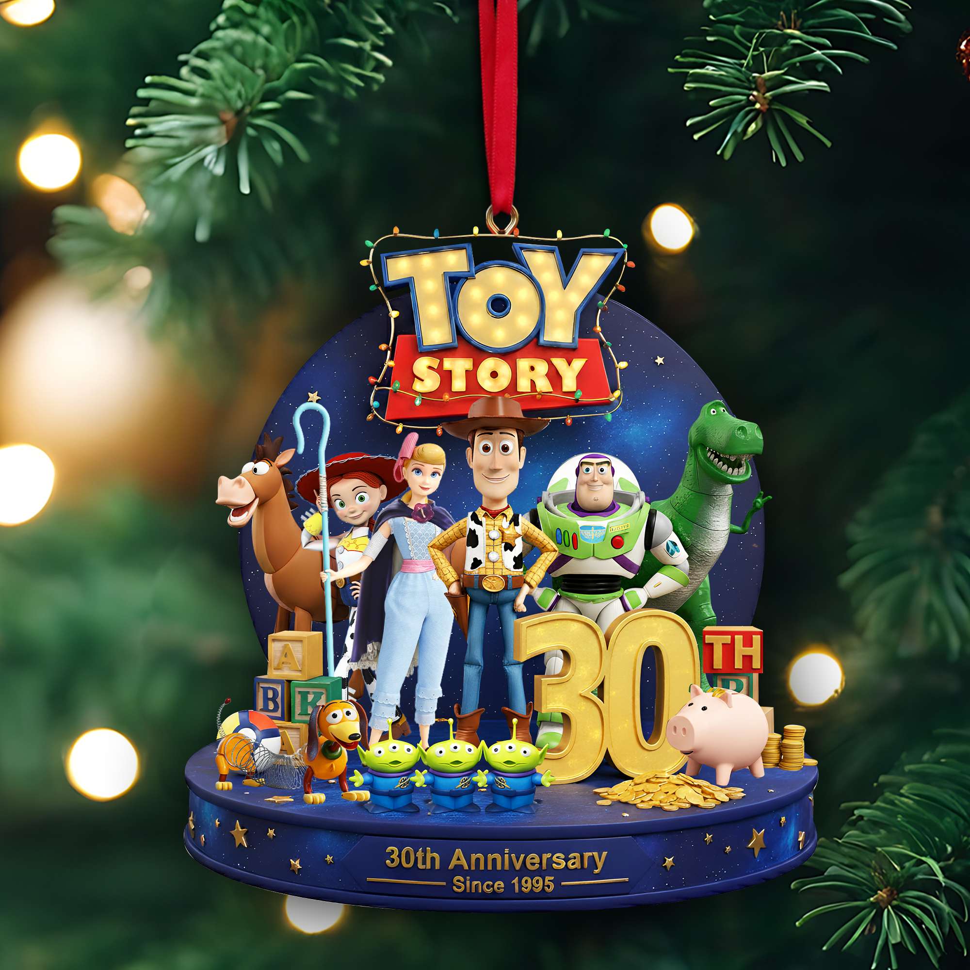Personalized Toy Story 30th Anniversary Acrylic Ornament Gift for Kids