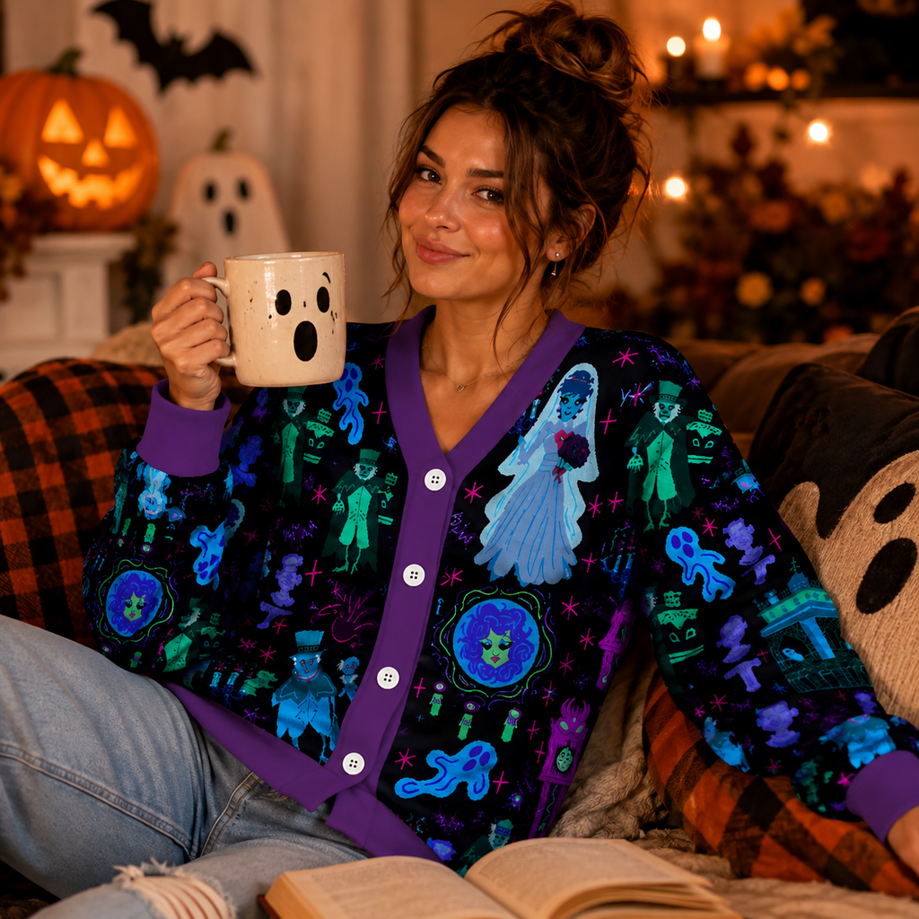 Personalized Spooky Halloween Cardigan Custom Design for Her Cardigan GradoCreations