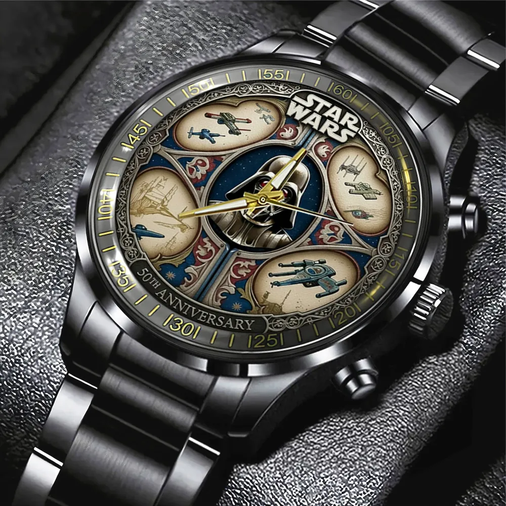 Personalized Star Wars 50th Anniversary Hand Watch Gift for Movie Fans
