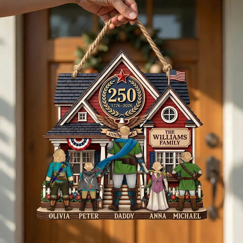 Personalized Wood Sign 250 Years of America Gift for Dad